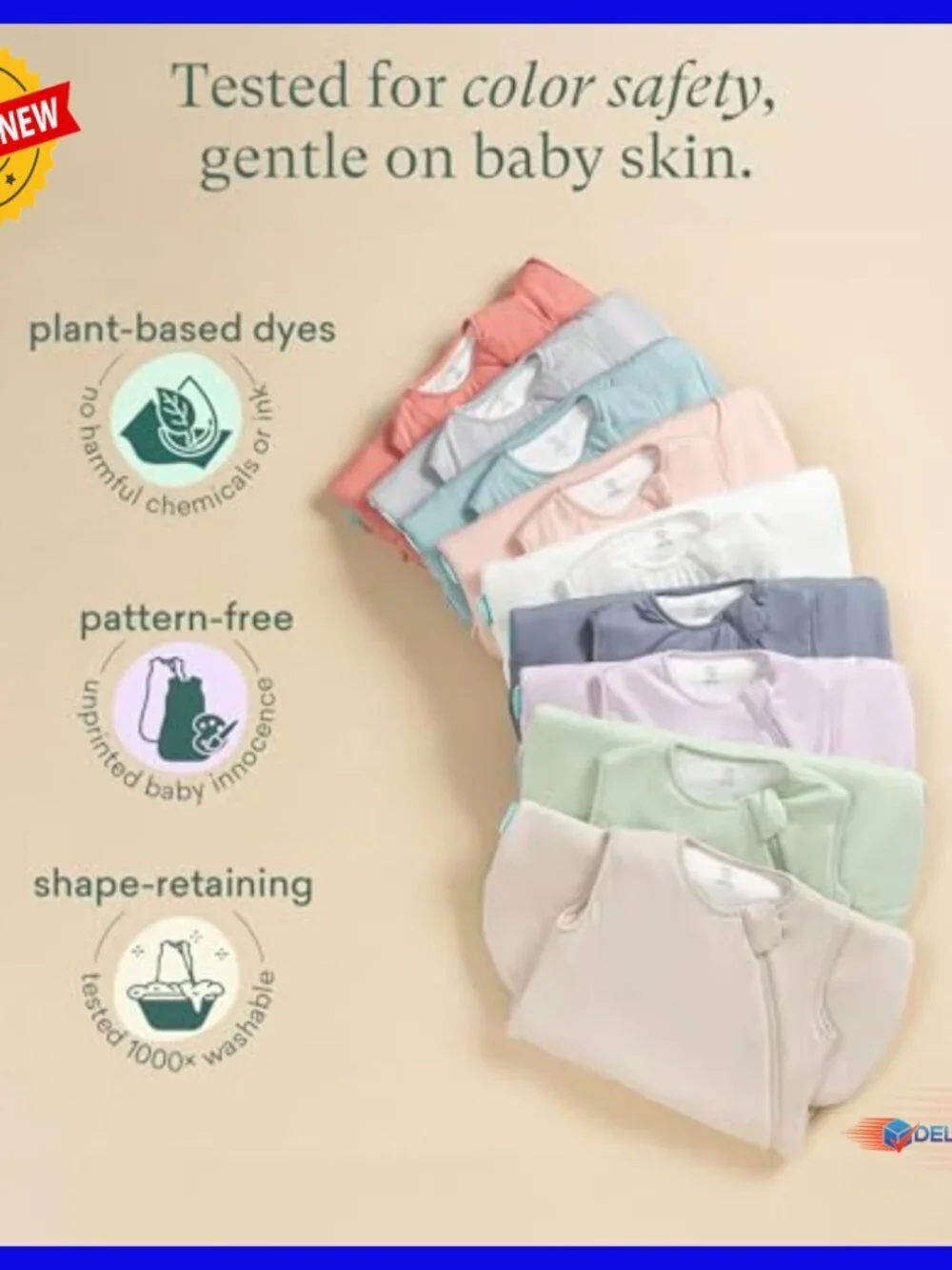 Bamboo Viscose Baby Sleep Sack Wearable Blanket 2-Way Zipper 1.0 TOG